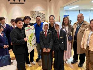 『中学生との交流』の画像